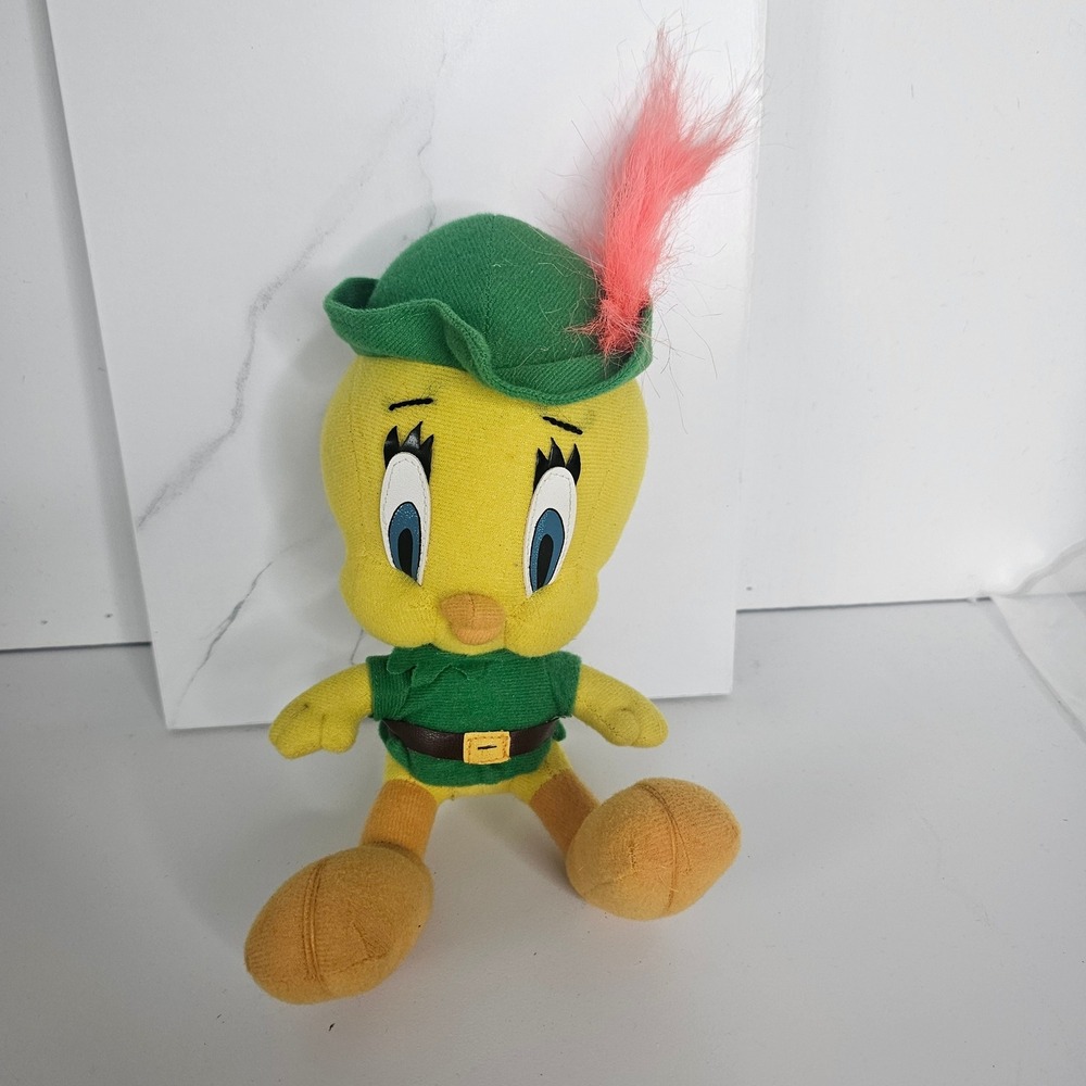 Vintage Ace Tweety Bird Plush Toy‎ Robin Hood Outfit Cartoon Character Stuffed